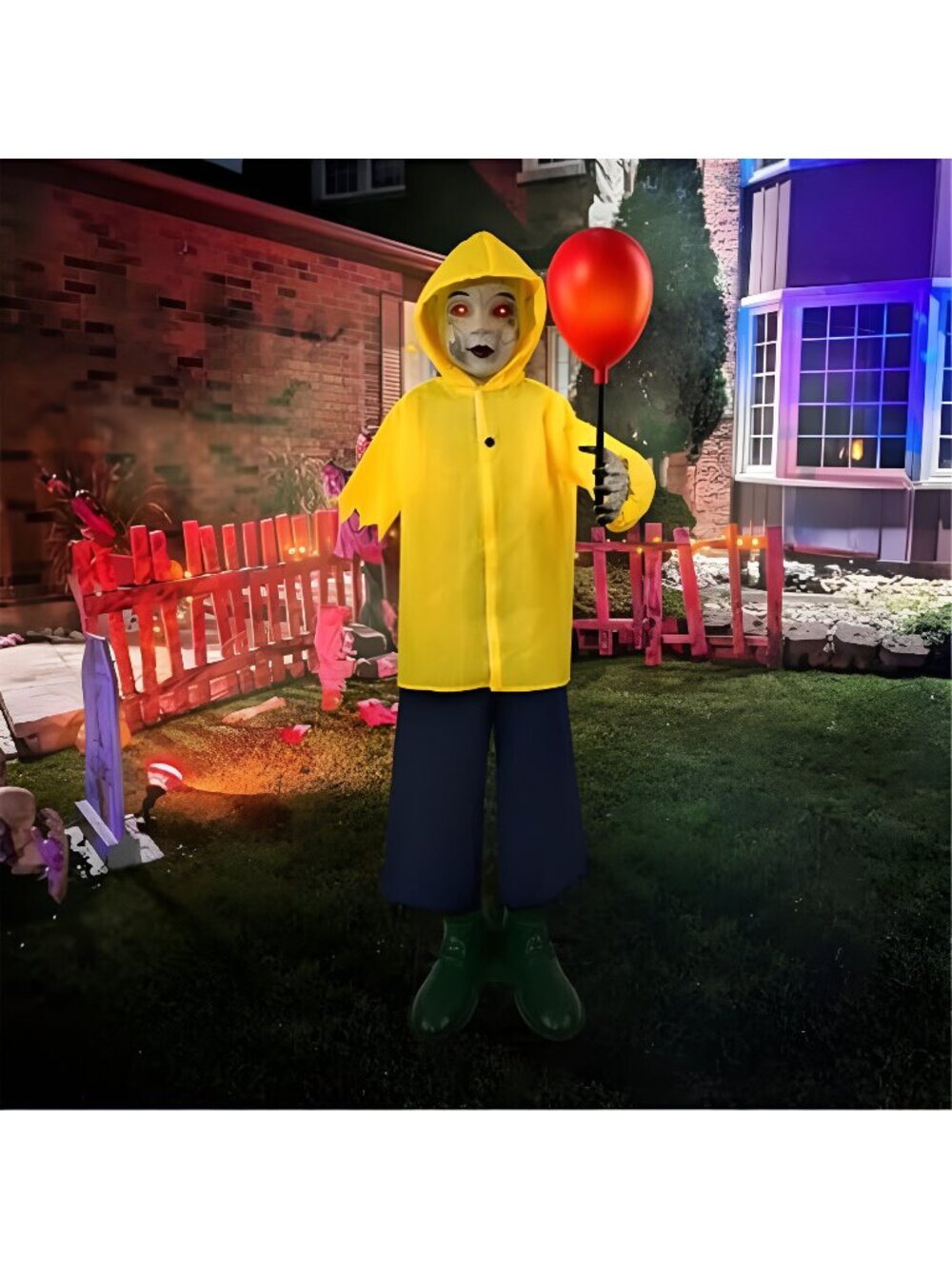 4 Ft Life Size Halloween Animatronics Prop with Sound & Touch